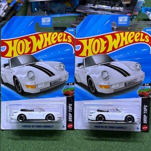 Mattel Hot Wheels White Porsche 911 Turbo Cabriolet